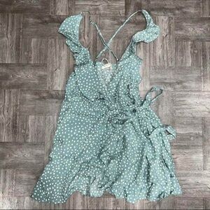 NEW Morrisday the Label Polka Dot Wrap Dress Size Small